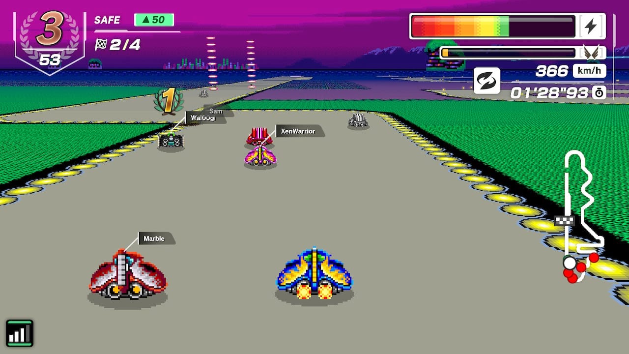 A screenshot from the Nintendo Switch game F-Zero 99