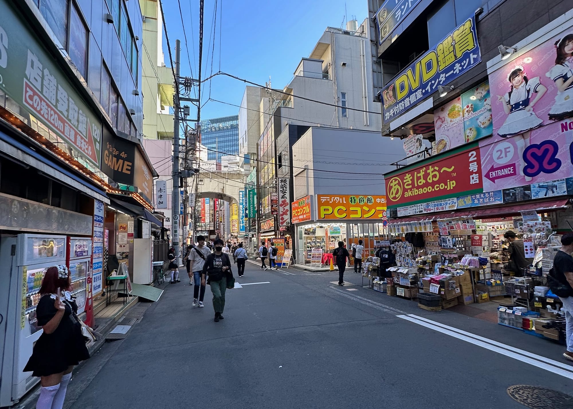 A back street in Akihabara, Tokyo's electronics district