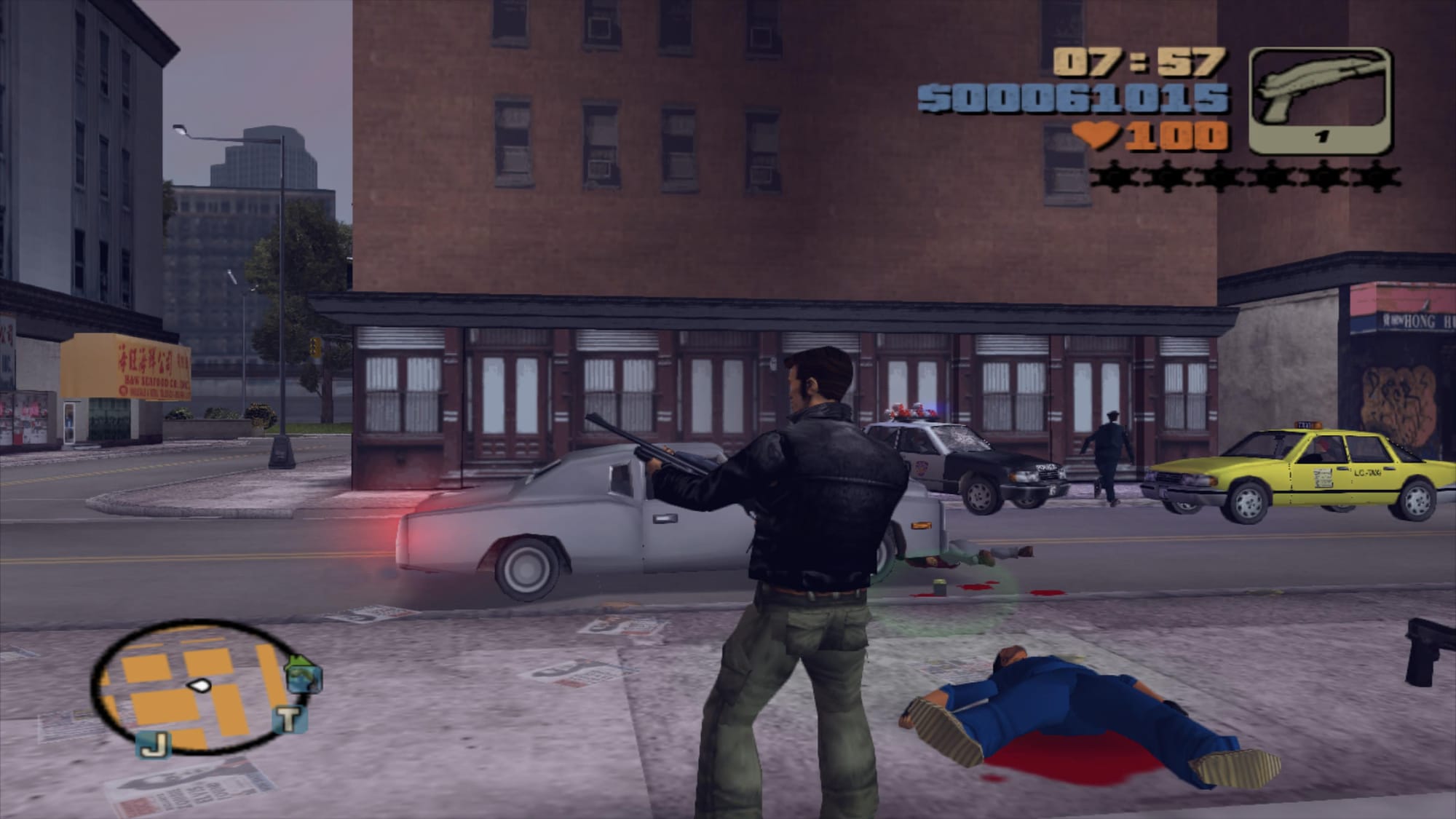 A screenshot from the PlayStation 2 video game Grand Theft Auto 3.