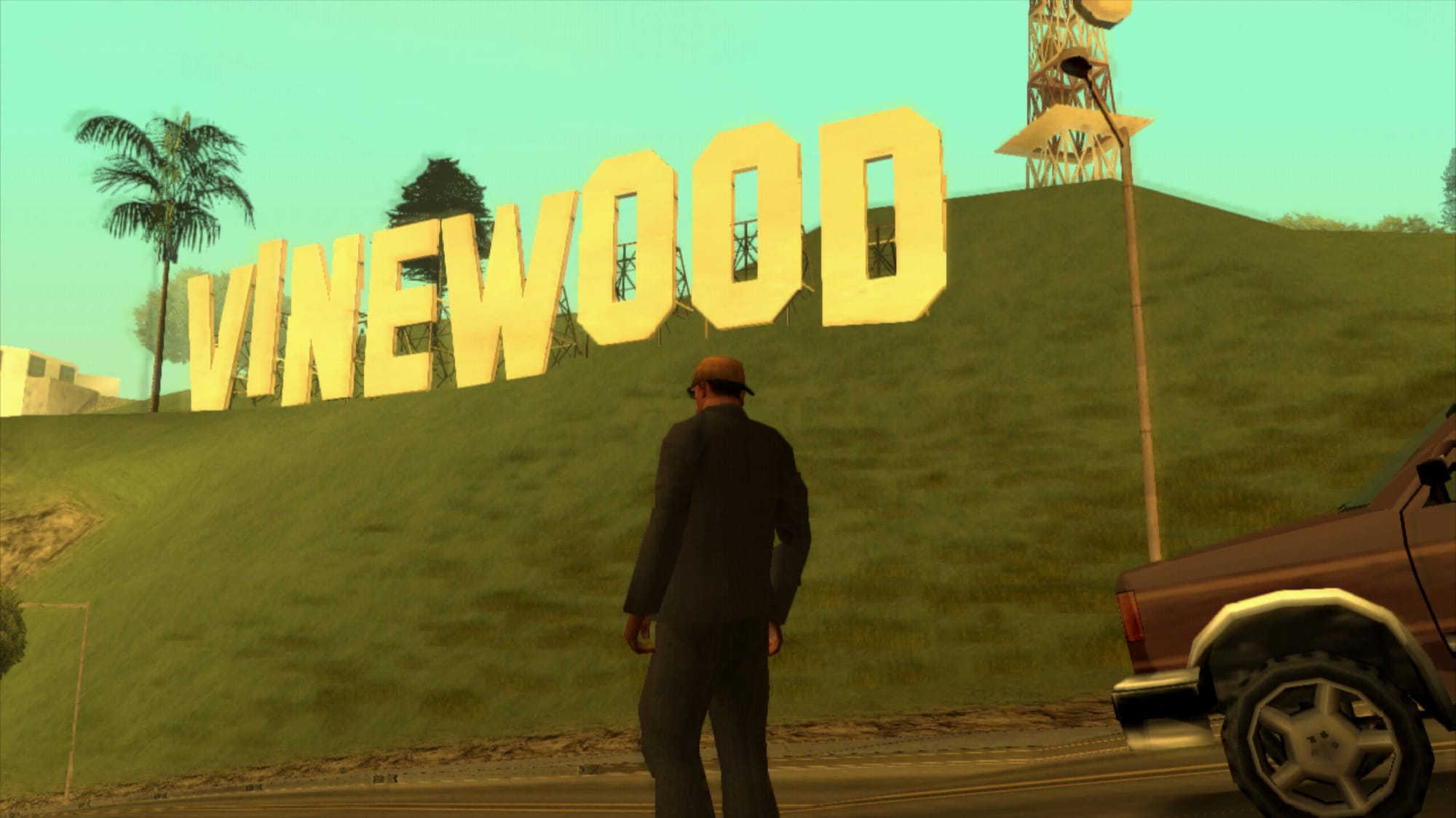 A screenshot from the PlayStation 2 video game Grand Theft Auto: San Andreas.