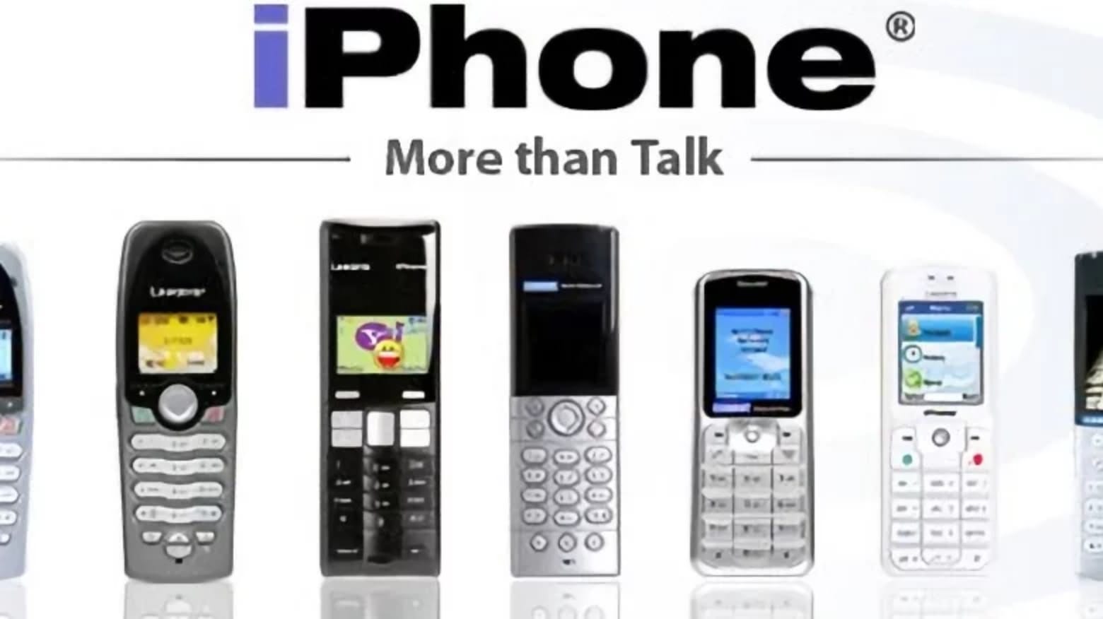 A range of telephone handsets under the name iPhone. They are not Apple iPhones.