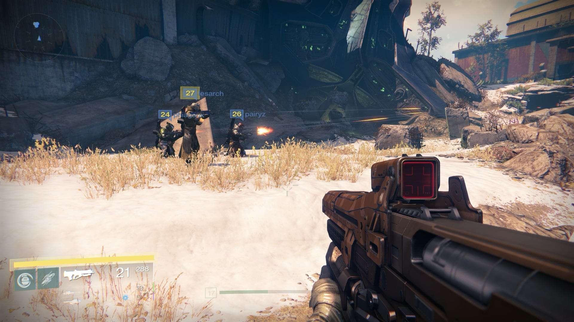 A screenshot from the game Destiny on PlayStation 4.
