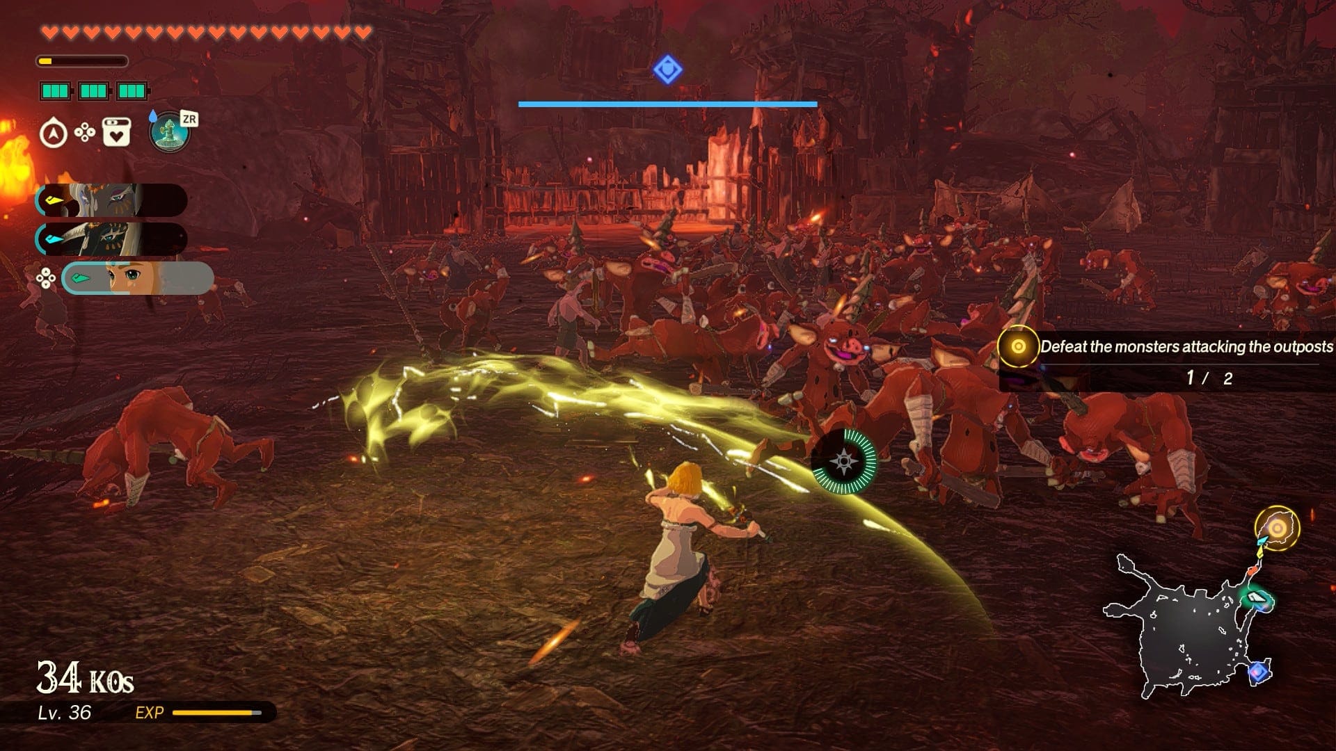 A screenshot from the Nintendo Switch 2 game Hyrule Warriors: Age of Imprisonment.
