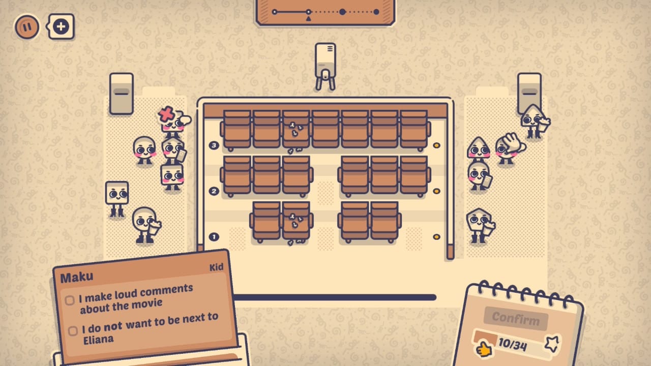 A screenshot from the Nintendo Switch 2 game Is This Seat Taken?