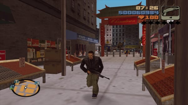 A screenshot from the PlayStation 2 video game Grand Theft Auto 3.