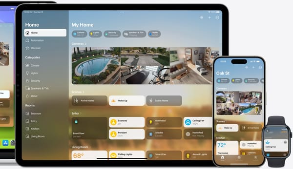 Apple's Home app on the iPad, iPhone and Apple Watch.